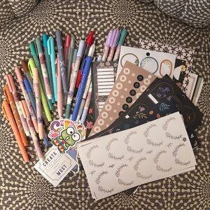 Colorful Pens Markers & Stickers Oh My! :-) Bundle Erin Condren Happy Planner